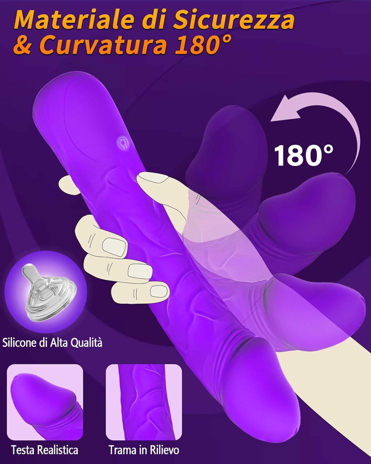 Silikon Anal Dildo lila – Bild 5