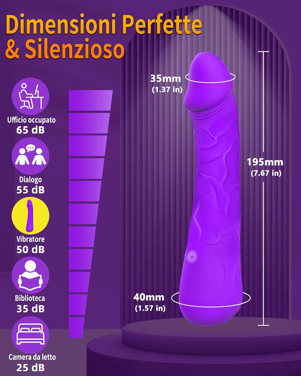 Silikon Anal Dildo lila – Bild 4