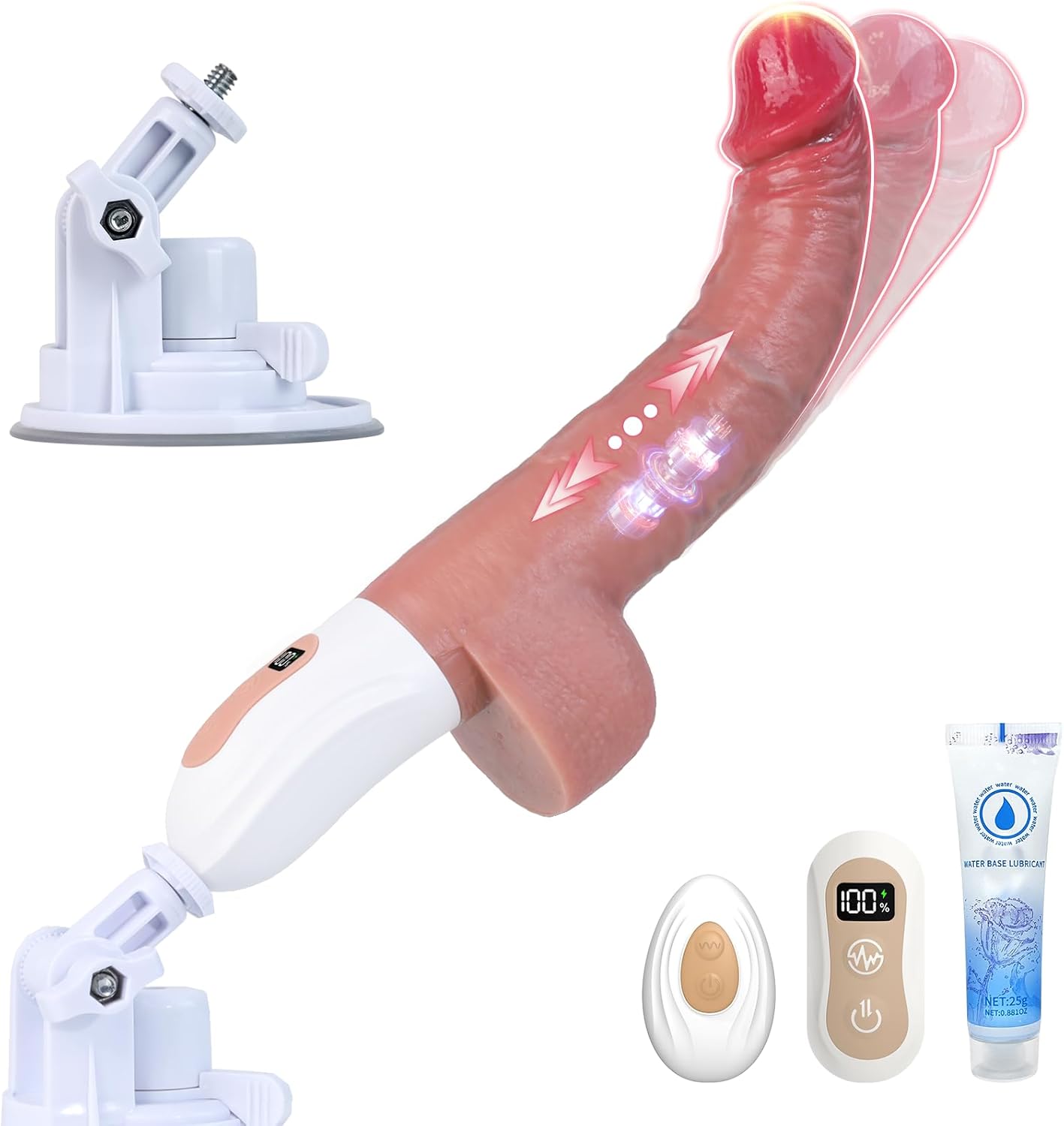Dildo Vibrator mit Stoßfunktion – Sexmaschine mit 9×9×9 Modi & Saugnapf