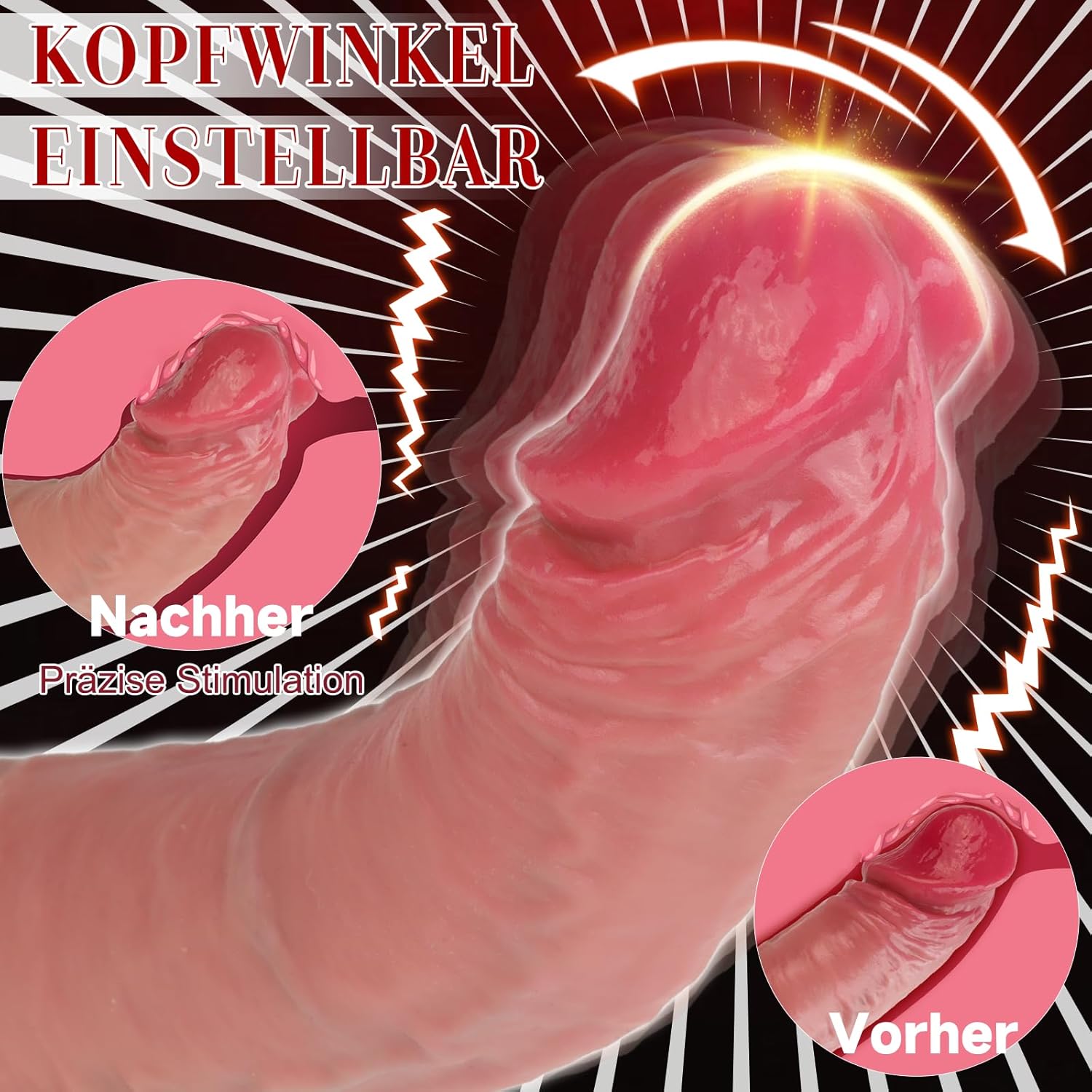 Dildo Vibrator mit Stoßfunktion – Sexmaschine mit 9×9×9 Modi & Saugnapf