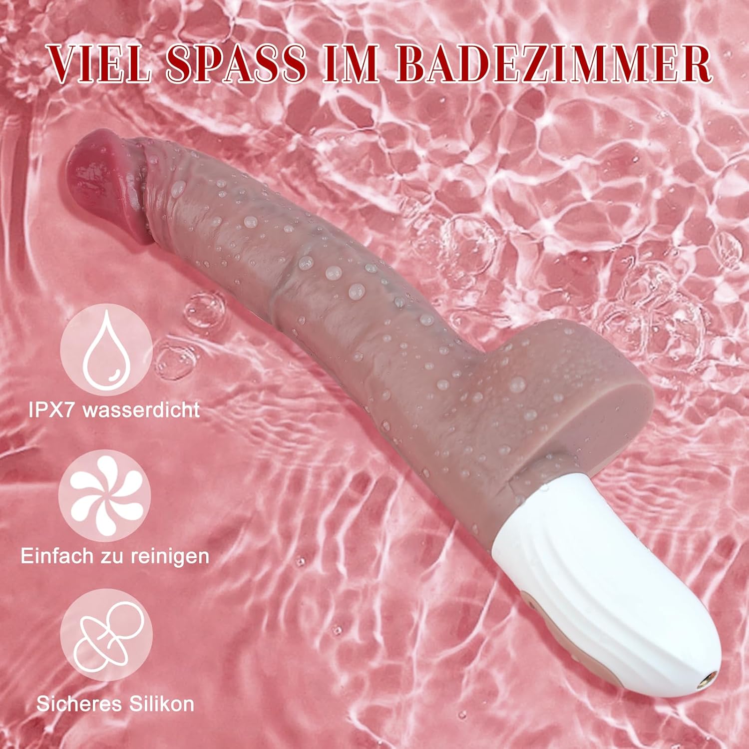 Dildo Vibrator mit Stoßfunktion – Sexmaschine mit 9×9×9 Modi & Saugnapf