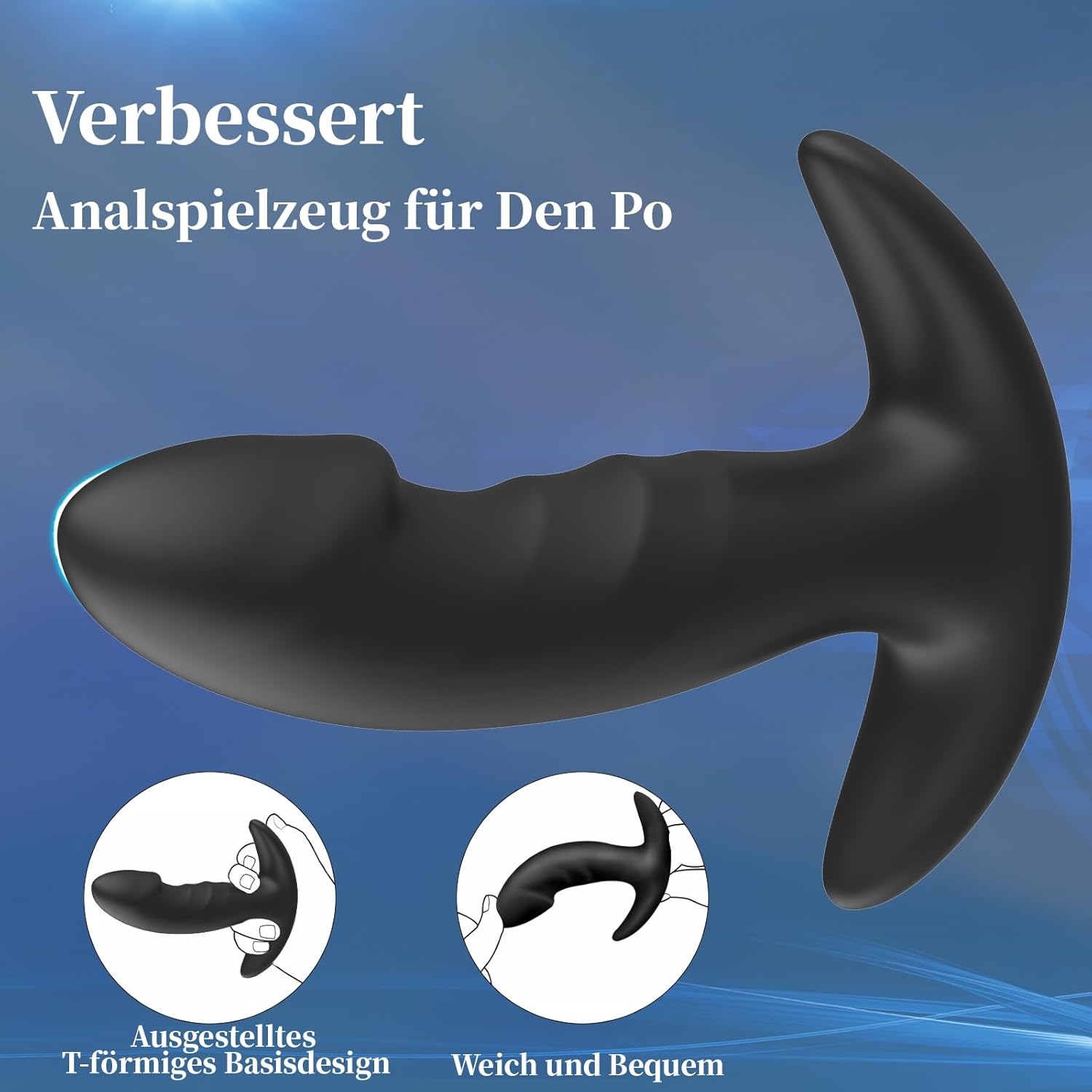 Analplug Set 3-teilig aus Silikon für Anfänger & Profis