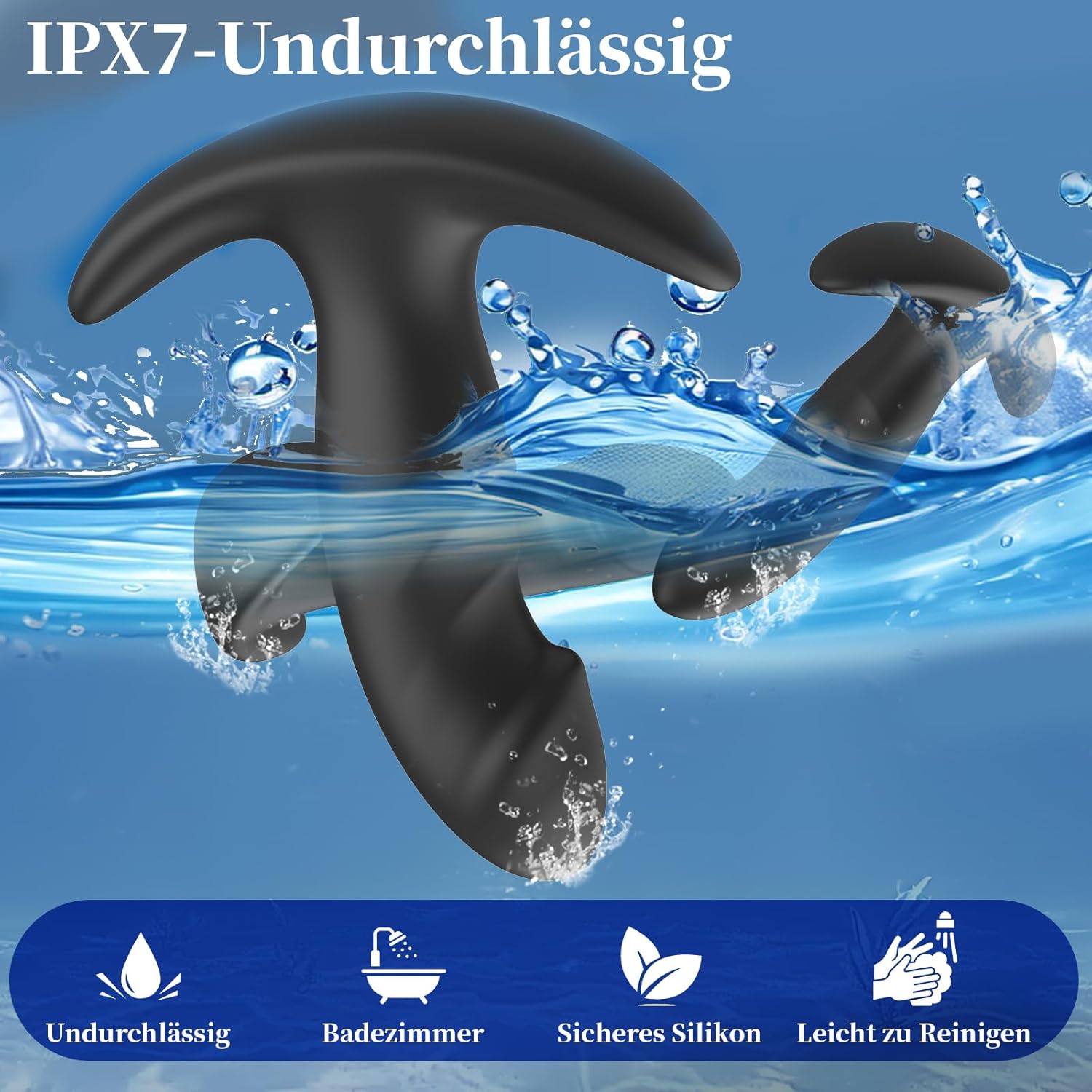 Analplug Set 3-teilig aus Silikon für Anfänger & Profis