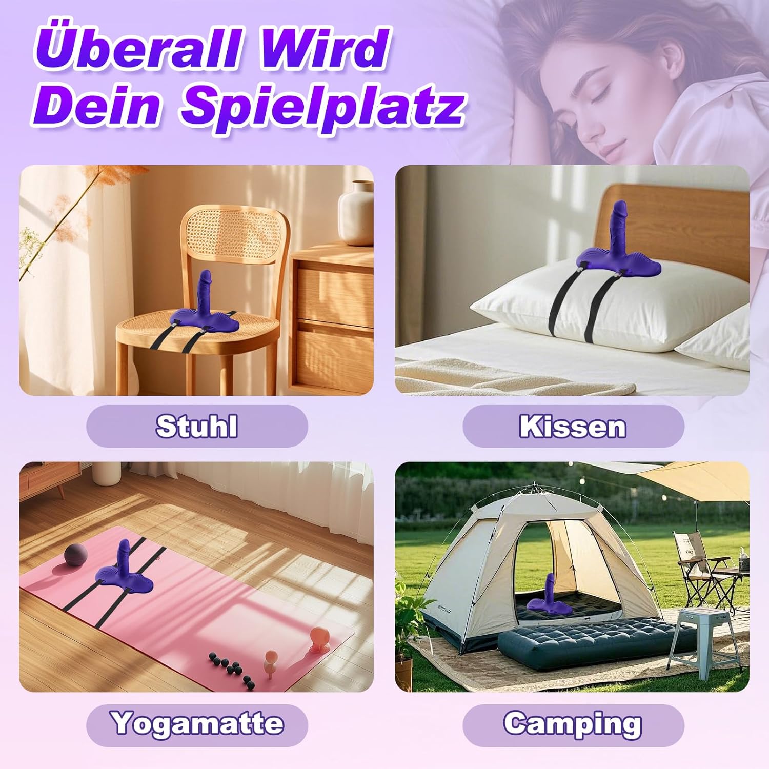 Aufsitzbarer Vibrator mit Stoßfunktion & Fernbedienung – Bild 4
