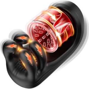 Elektrischer 3in1 Eichelstimulator für Männer mit Vibration & Rotation
