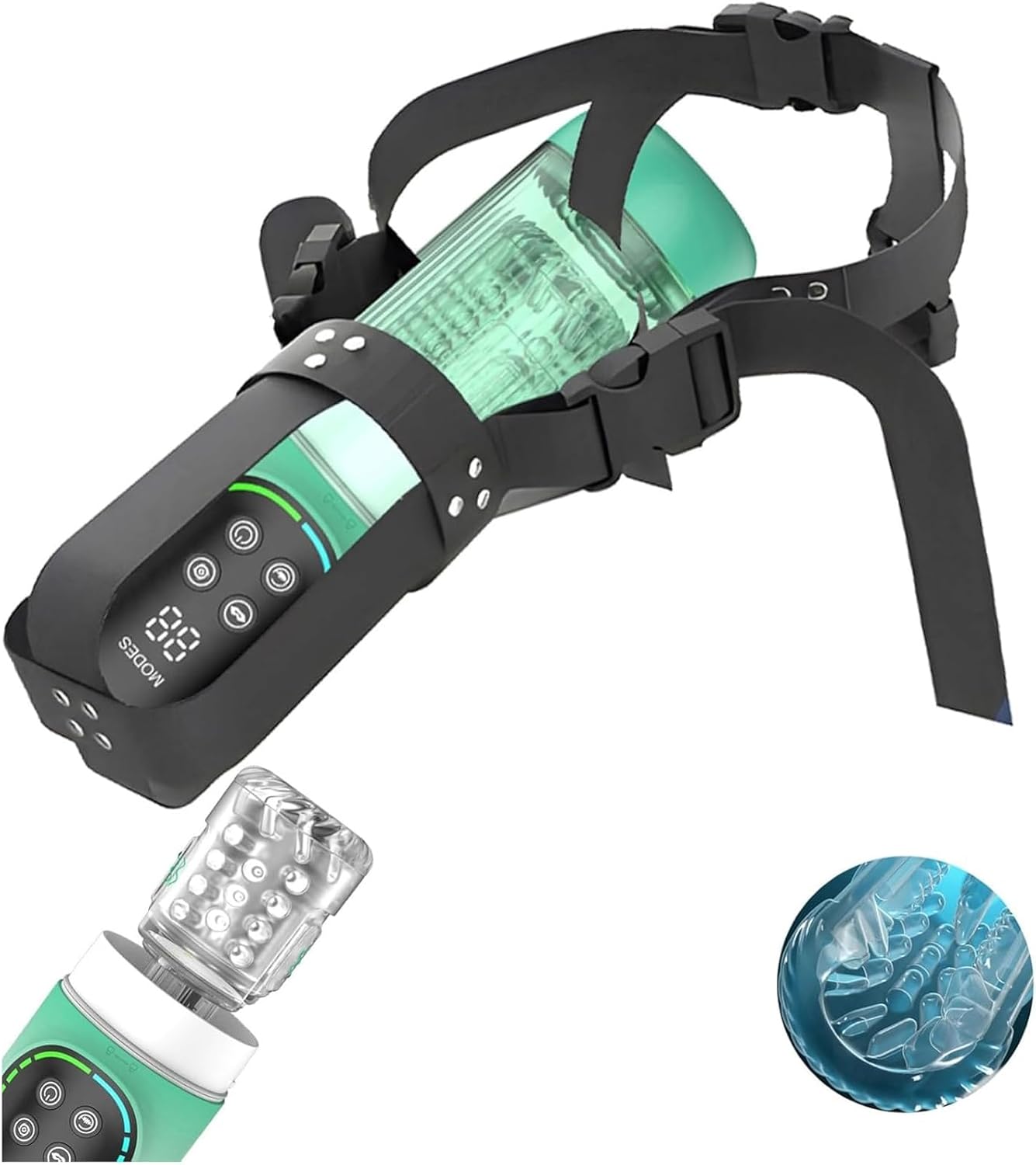 Elektrischer Masturbator – 12-in-1 Sextoy mit Saugfunktion & Harness