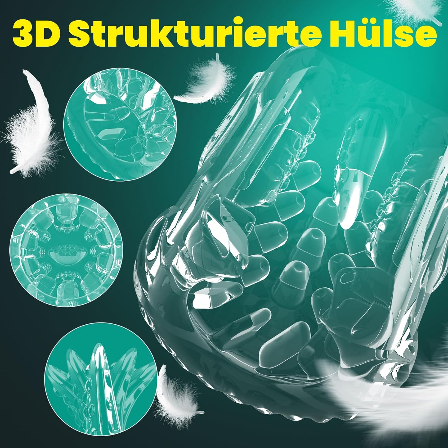 Elektrischer Masturbator – 12-in-1 Sextoy mit Saugfunktion & Harness – Bild 9
