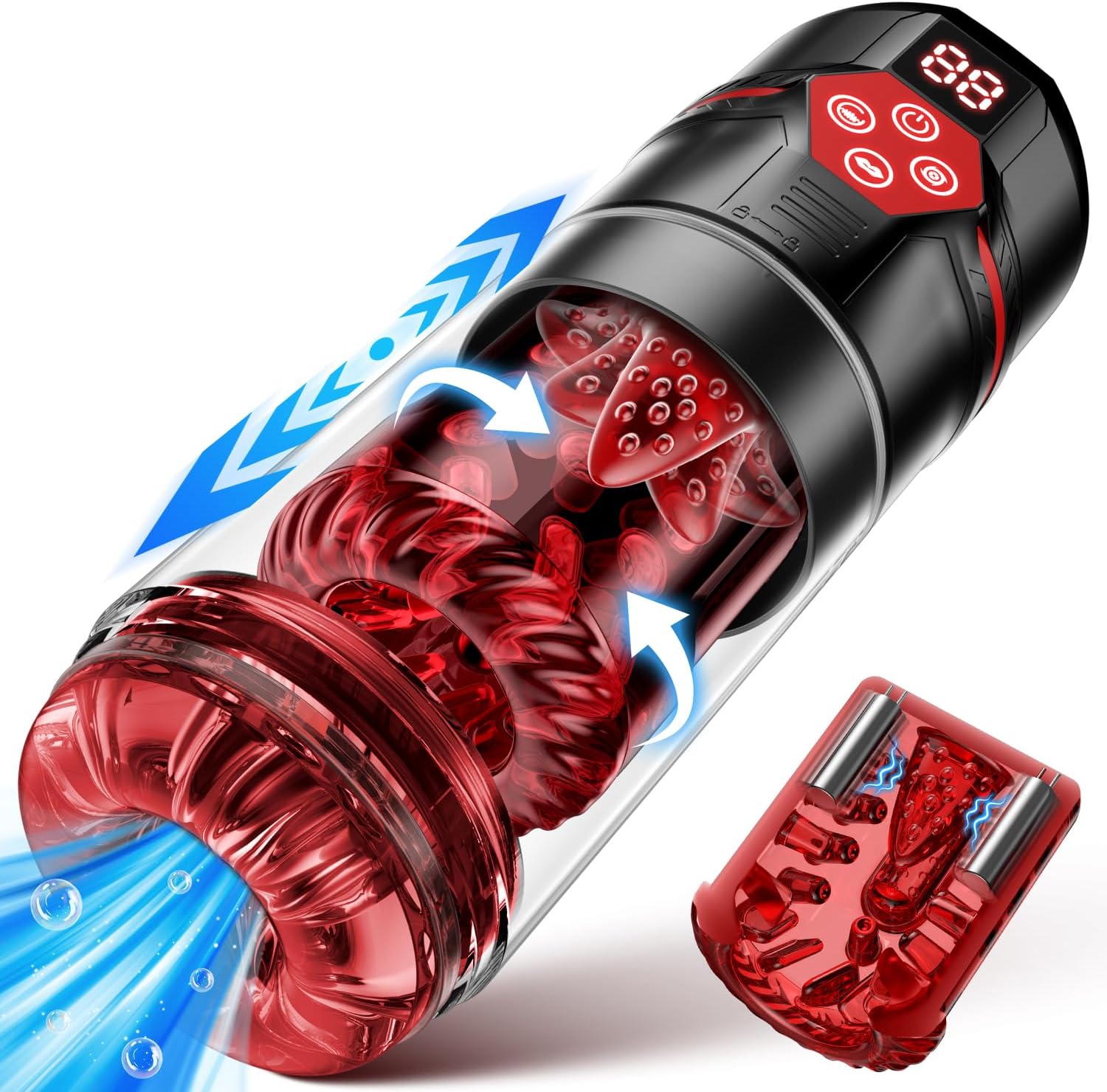Elektrischer Masturbator – 4-in-1 Sextoy mit Vibration, Rotation & Saugfunktion