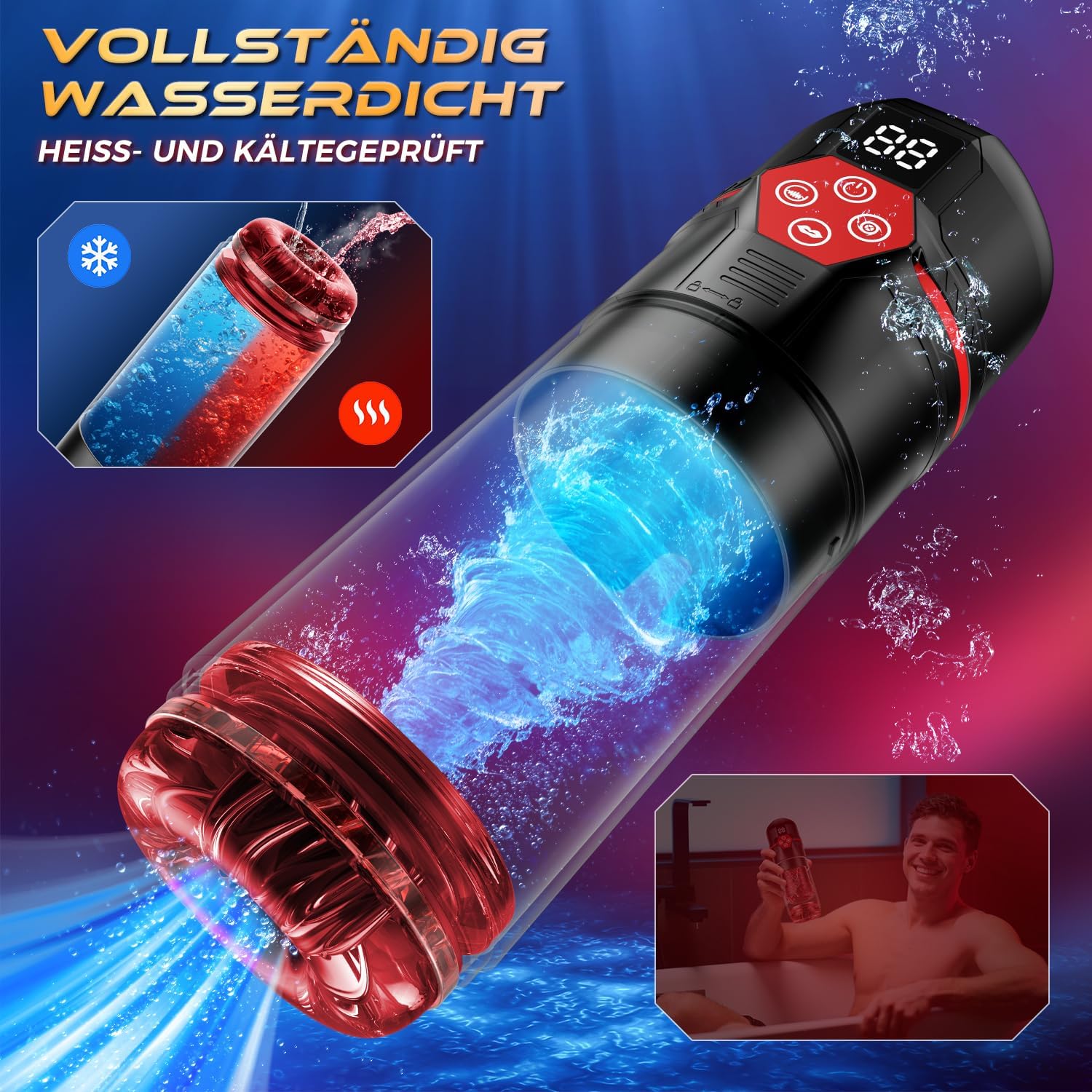 Elektrischer Masturbator – 4-in-1 Sextoy mit Vibration, Rotation & Saugfunktion