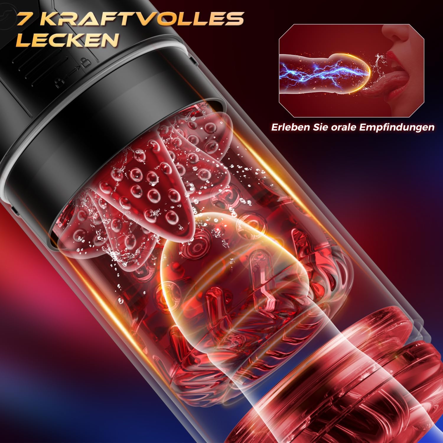 Elektrischer Masturbator – 4-in-1 Sextoy mit Vibration, Rotation & Saugfunktion