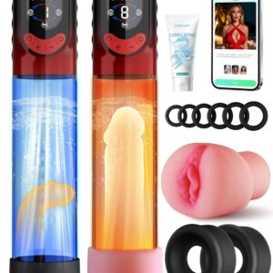 4-in-1 elektrische Penispumpe mit App & Masturbator – 8 Saugstufen
