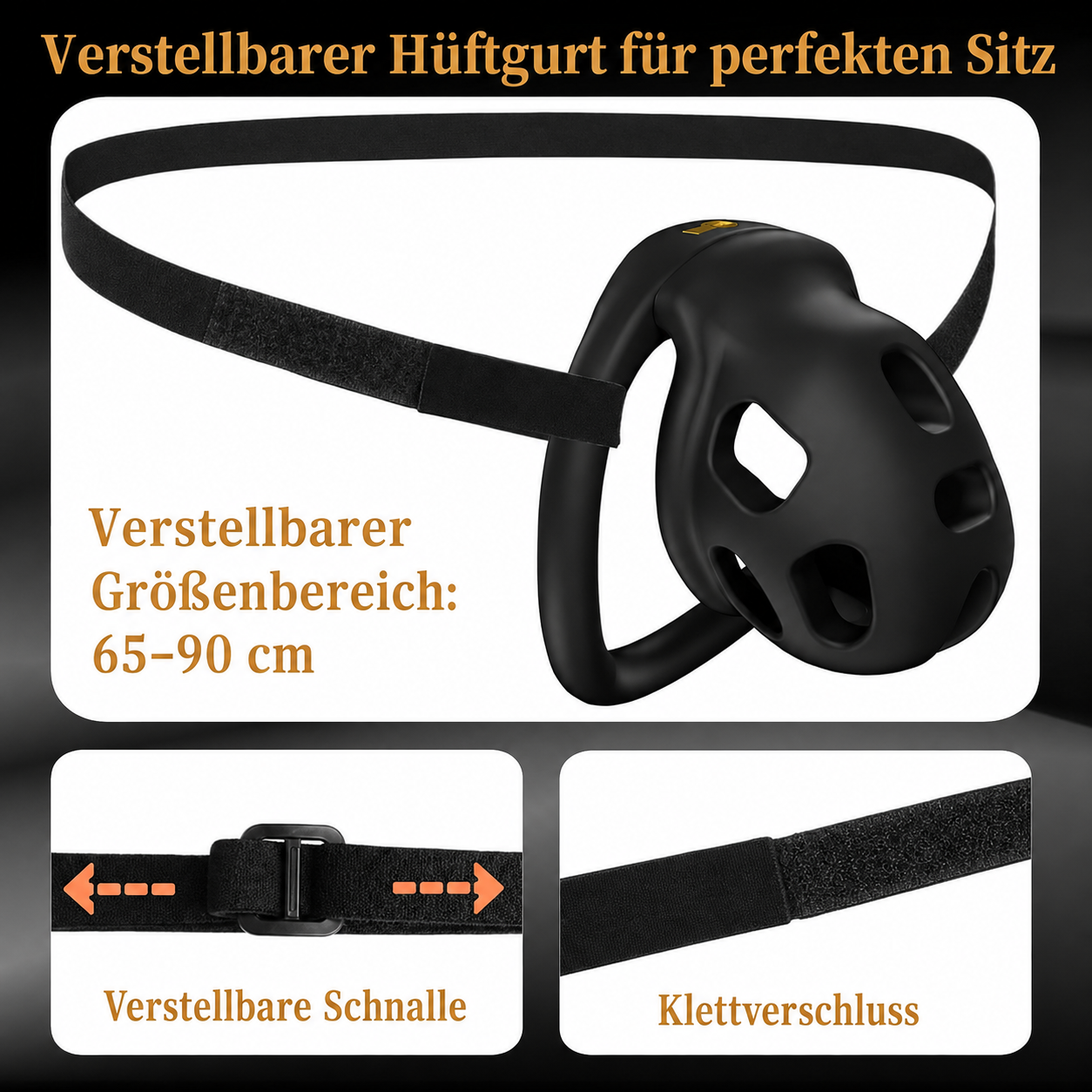 Keuschheitskäfig cage schwarz – 2 Designs - 4 Ringe – Bild 5