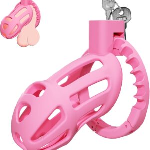 Keuschheitskäfig für Männer – Rosa - 8-fach verstellbar mit diskretem Schloss