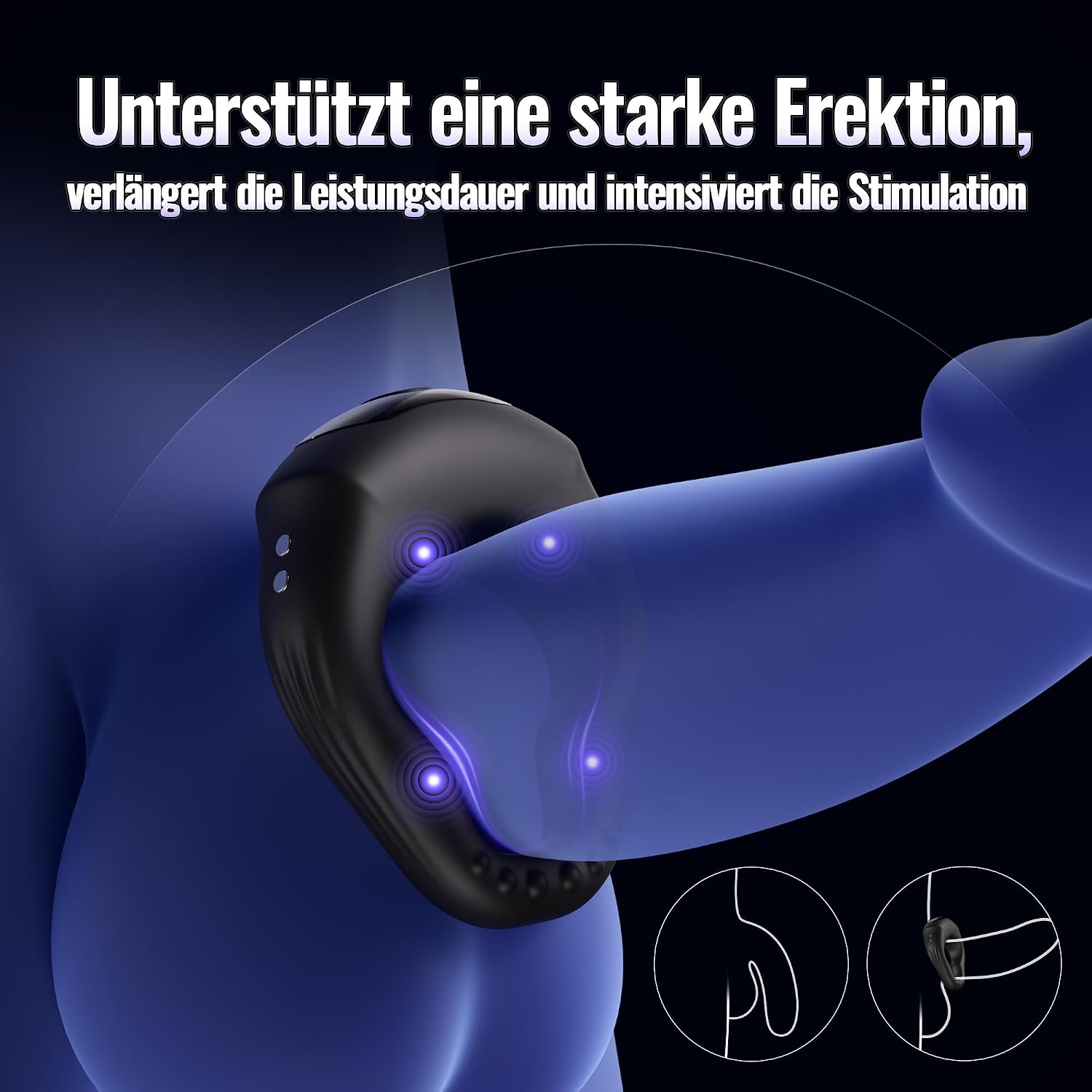 SENSIVO vibrierender Penisring mit App-Steuerung – 10 Vibrationsmodi, Silikon und USB-Ladung – Bild 7