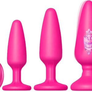 3-teiliges Analplug-Set mit Vibration & Fernbedienung